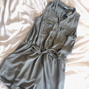 Army green romper